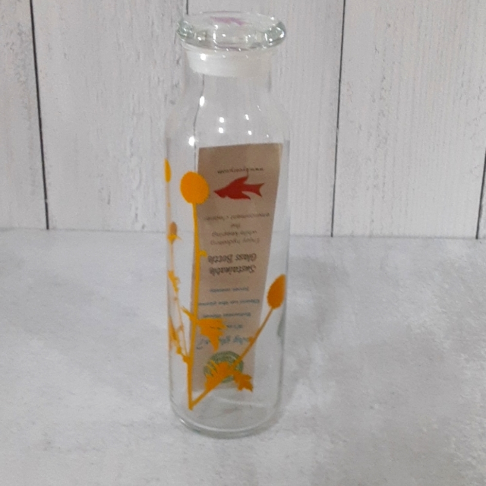 Decal Glass Water Bottle